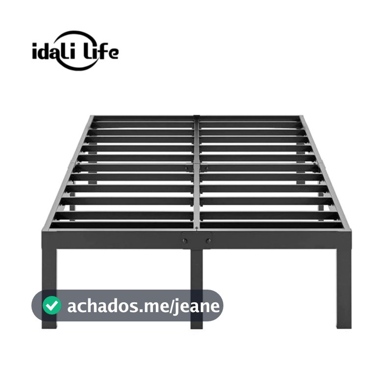 Estrado De Metal Para Cama De Casal Fácil De Instalar e Dobrável Com Suportes De Ripas De Aço IDALI LIFE