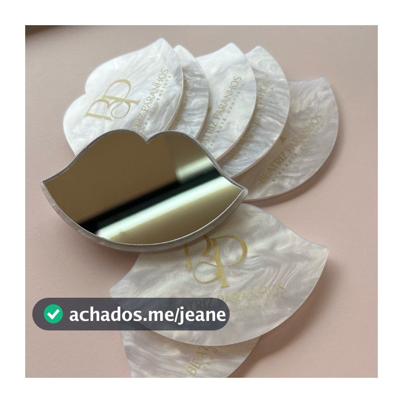Espelho de bolsa KIT COM 10 formato MINI BOCA SEM CABO personalizado acrilico mimo beleza
