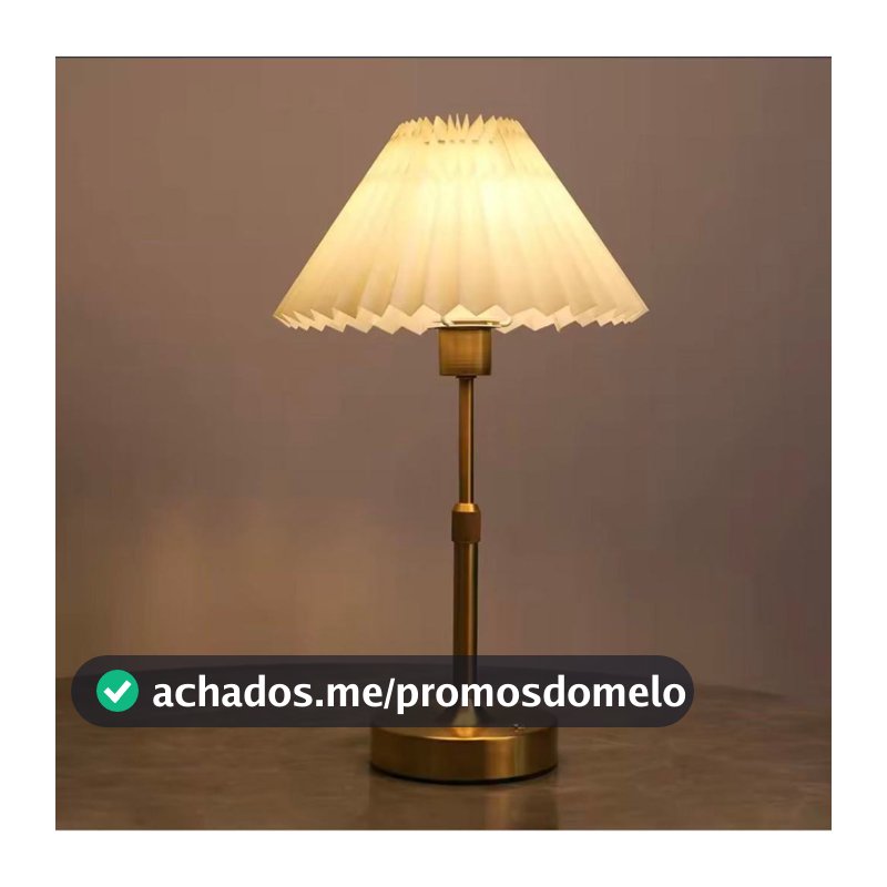 Luminária de mesa LED revestida em tecido, recarregável com  toque, com lâmpada E12. 2700K.LKZD-5974