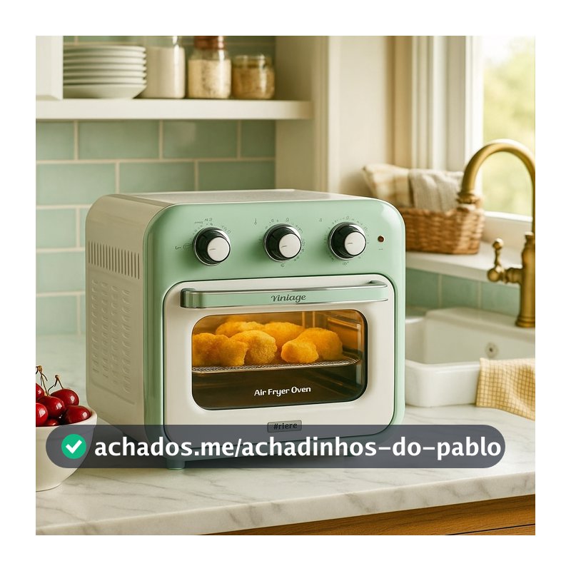 Fritadeira Forno Air Fryer Oven Ariete Vintage Verde 16L 127v