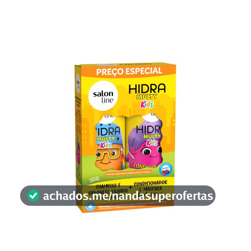 Kit Shampoo + Condicionador Hidra Multy Kids Salon Line 300ml