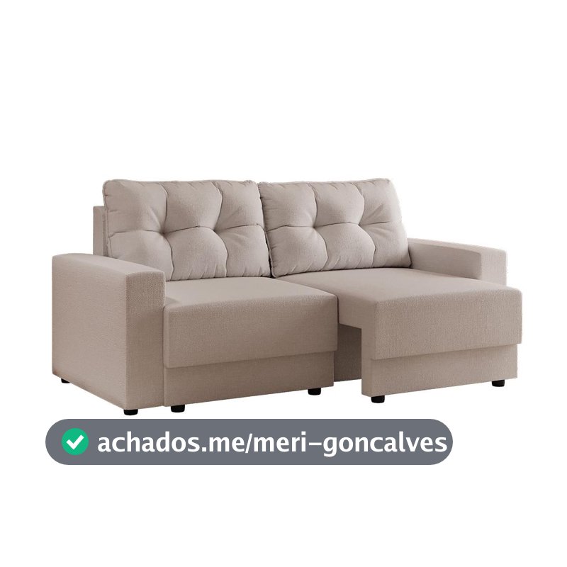 Sofá 3 Lugares Retrátil Lubeck Linho Cru