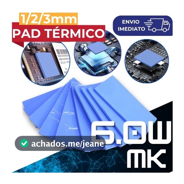 Thermal Pad Térmico 1/2/3mm Para PS4, PS3, PS2, PS1, XBOX, Processador, Memória RAM, Placa de Vídeo