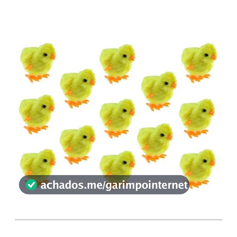Kit 25 Pintinhos Amarelinhos Pula Pula – Pelúcia a Corda Brinquedo Infantil