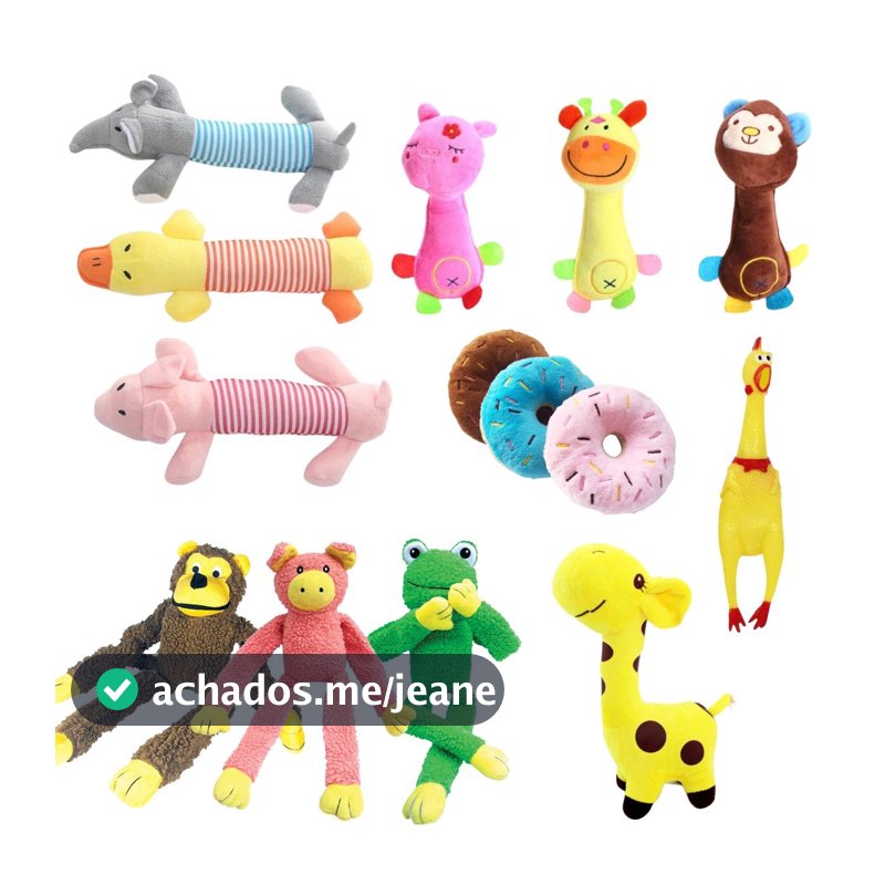 Brinquedo de cachorro Mordedor Interativo Bolinha Pelúcia Animais de estimação Para cães Pet Shop