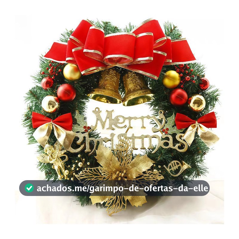 40cm Decoração De Natal Guirlanda Do Feriado Porta Sinal De Parede