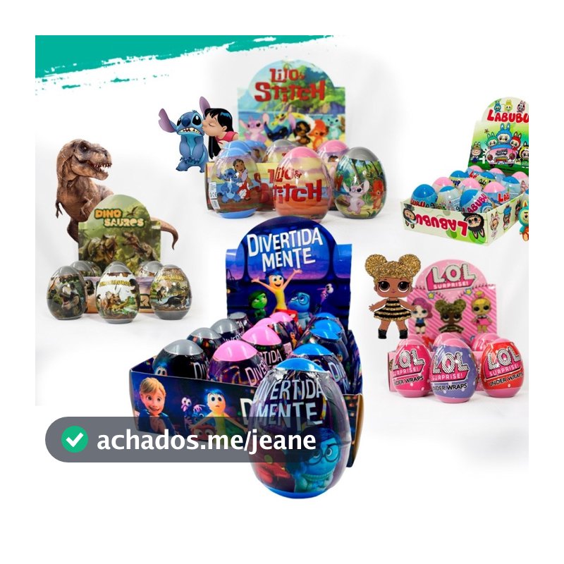 Kit 12 Ovos Surpresa com Brinquedos Sortidos – Infantil para Meninos e Meninas Presente Diversão