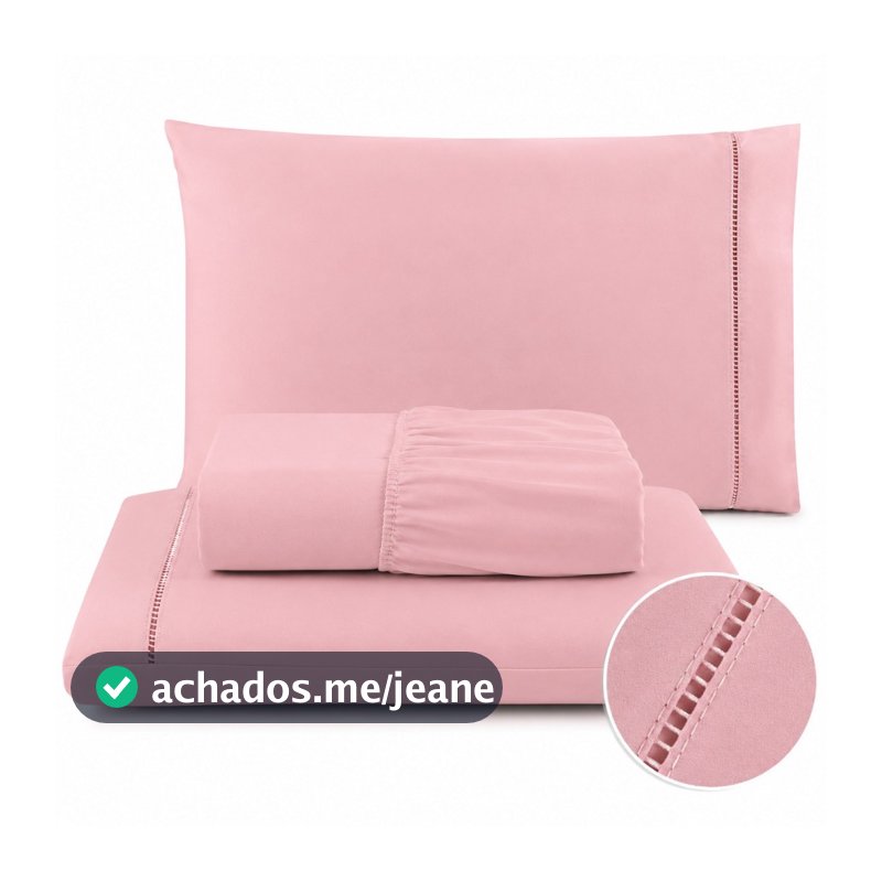 Jogo De Lençol 400 Fios Ponto Palito Cama Queen Saldão