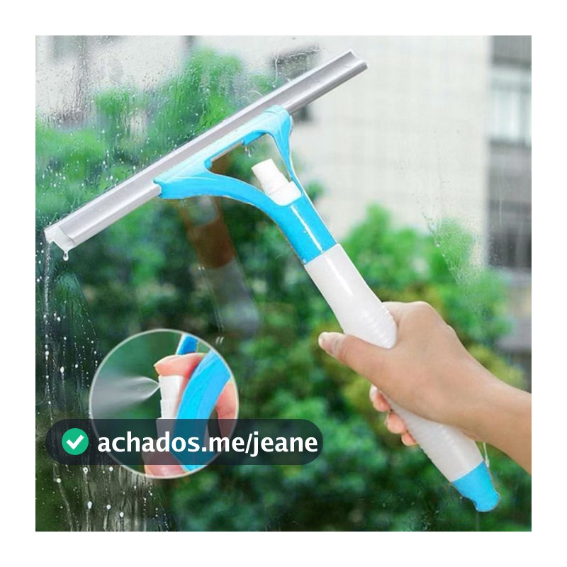 Rodo Rodinho Limpa Vidro Pia Azulejos Espelho Limpeza Para-Brisa com Dispenser Spray Reservatório