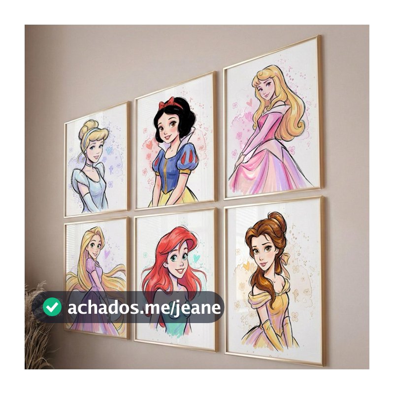 quadros princesas disney quarto menina brinquedos delicado