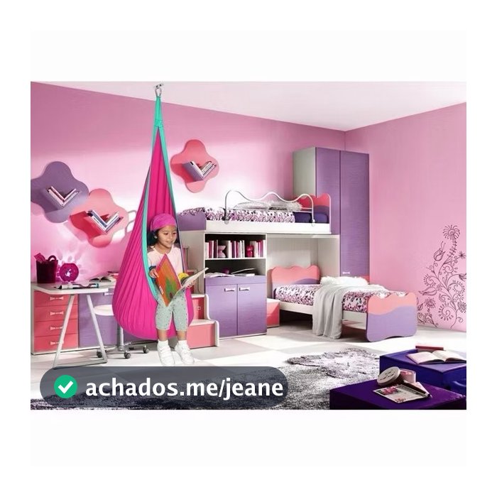 Balanço Sensorial Infantil para até 10 anos Azul Marinho e Infantil Pink