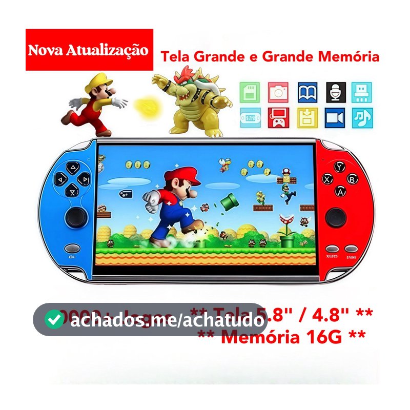 2026 Videogame Portatil Tela 5.8" /4.8" +10000 Jogos Retro 16GB, Console de Mão Memoria Expansivel
