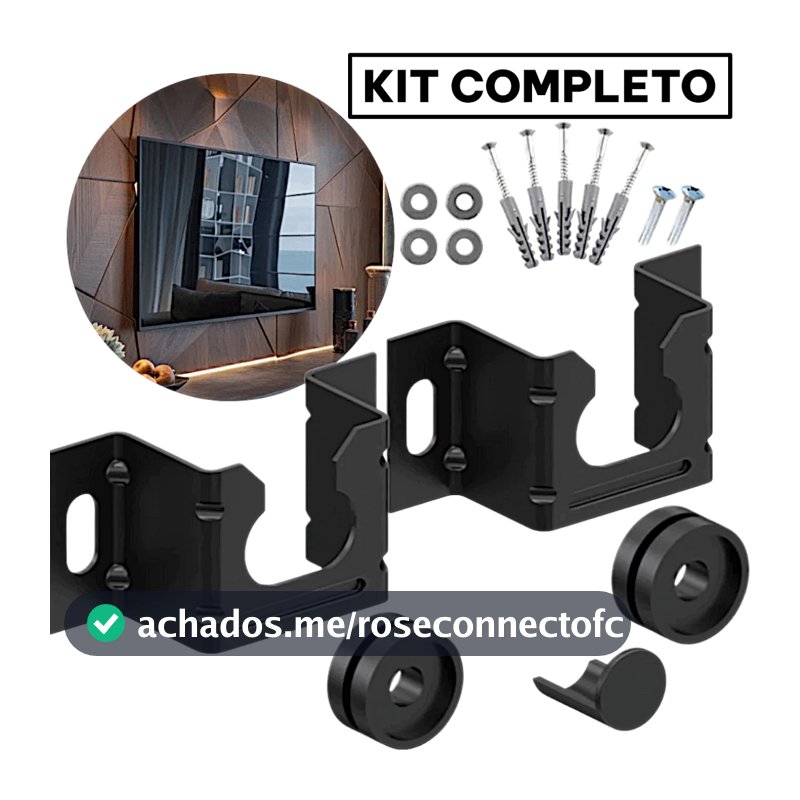KIT Suporte TV Universal Fixo LED LCD Plasma 10 a 85'' Parede - Painel - Monitor