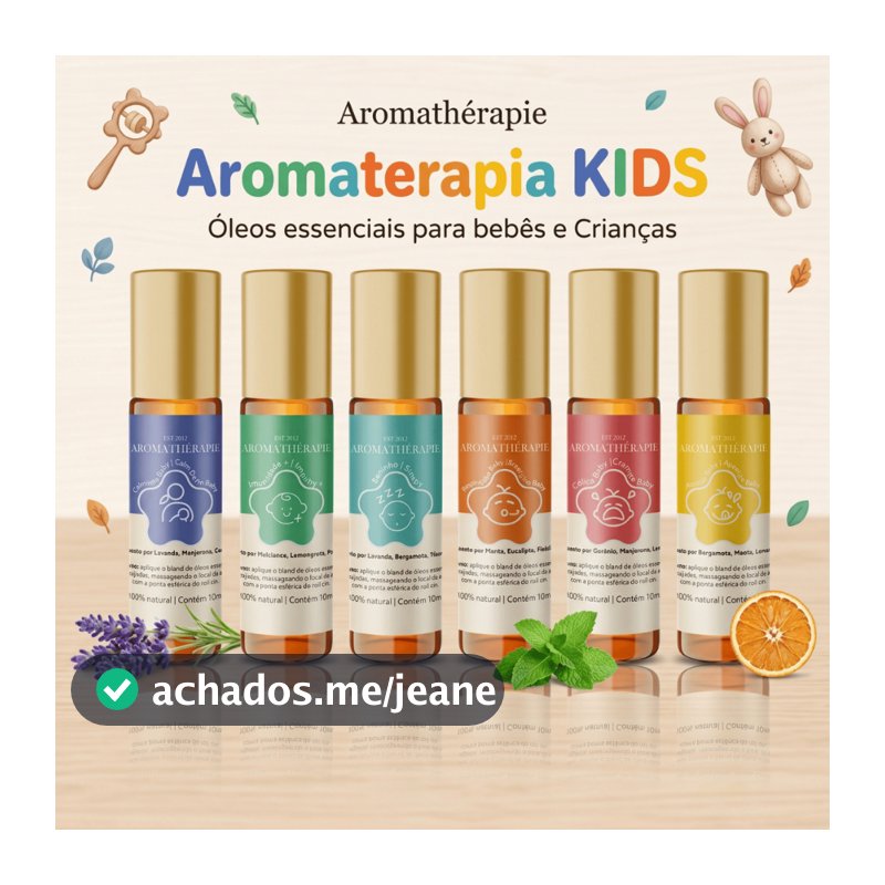 Blend Roll-On Óleos Essenciais Linha Kids Bebês e Crianças Aromathérapie Escolha o Seu