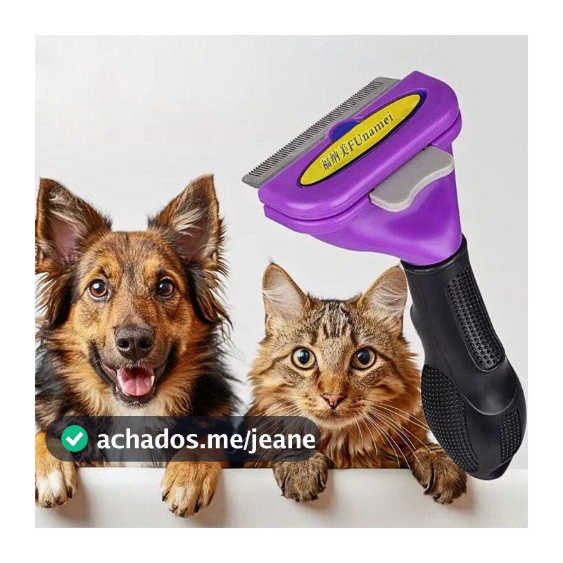 Escova Pente Plastico Ferro Para Pentear Cachorros E Gatos Pet Tirar Os Pelos Botão Removedor De Pelos