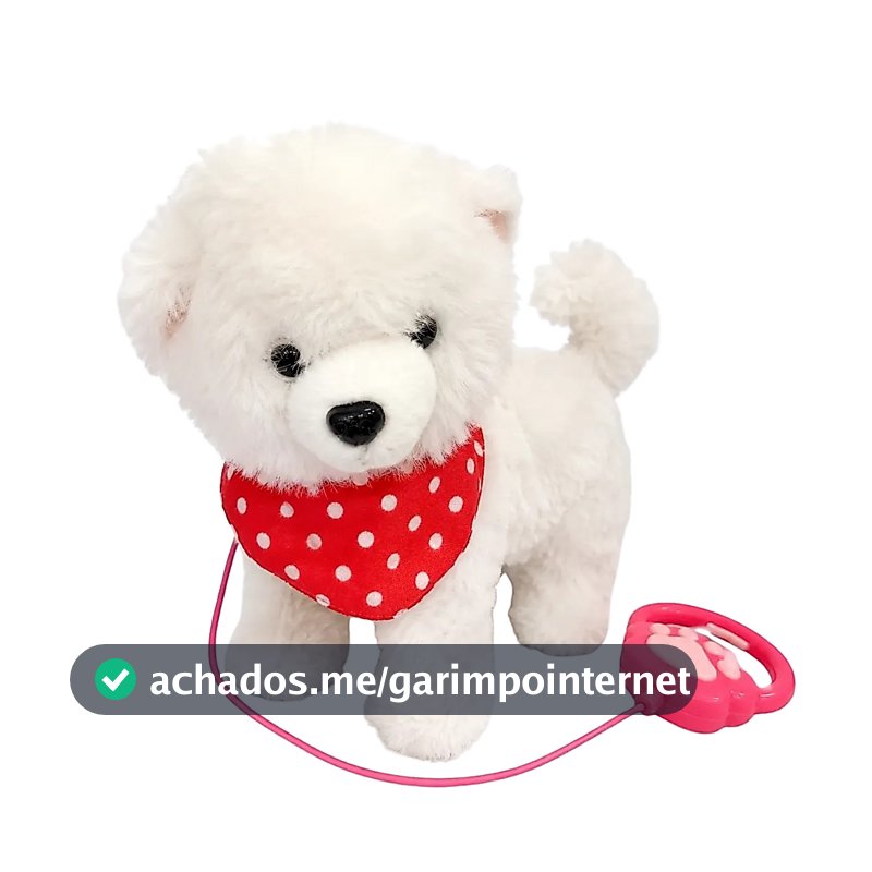 Cachorro Interativo Musical com Controle Anda Late Canta Repete Voz Abana o Rabo Brinquedo Infantil de Pelúcia