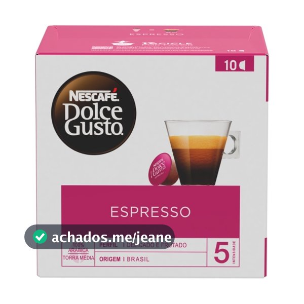 Café Em Cápsula Torrado E Moído Espresso Nescafé Dolce Gusto Caixa 60g 10 Unidades