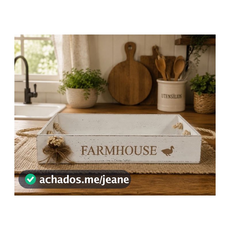 Bandeja decorativa Farmhouse patinhos.