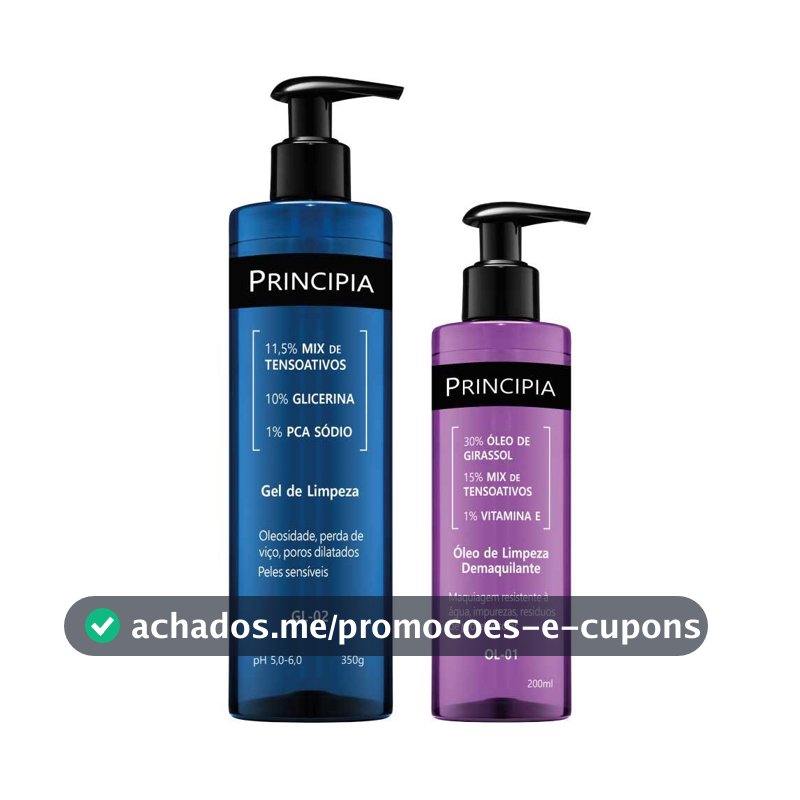 Principia Kit Limpeza Profunda Todos os tipos de pele Gel de limpeza GL-02 + Oleo de Limpeza OL-01