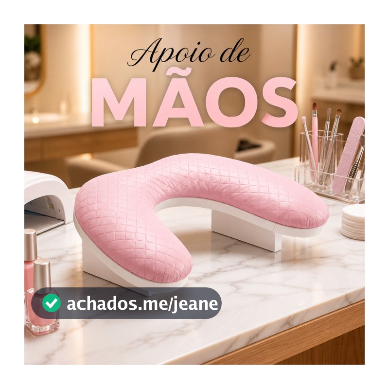 Apoio de Mão - Apoiador de Mão Comfort Branco - Nail Designer Manicure- Alongamento de Unha