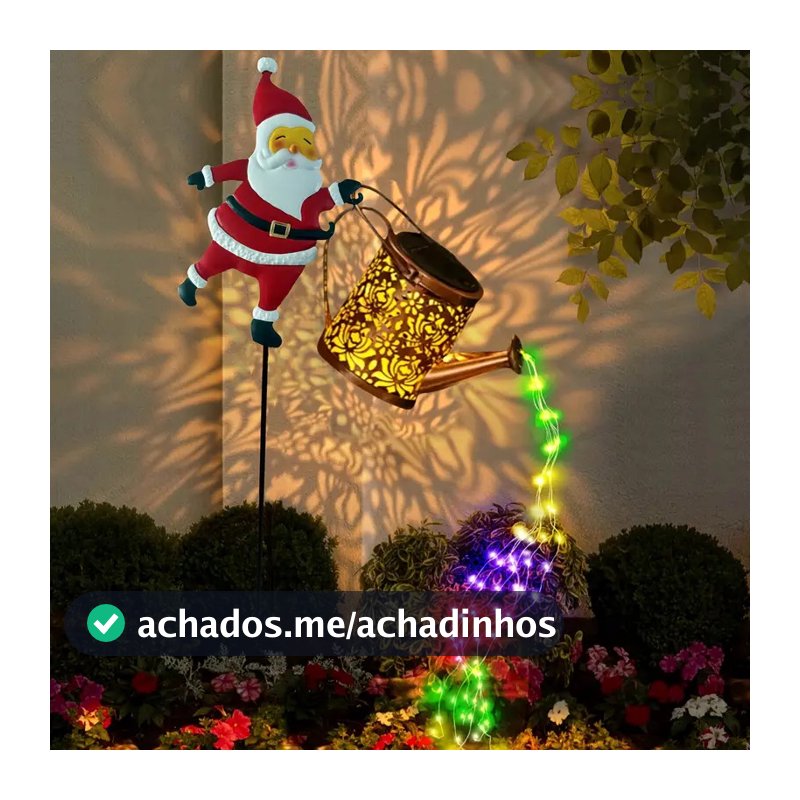 2026 Nova Lanterna Solar De Papai Noel Decoração De Natal/Halloween Regador Luz Vintage Metal Ao Ar Livre De Bruxa Com L