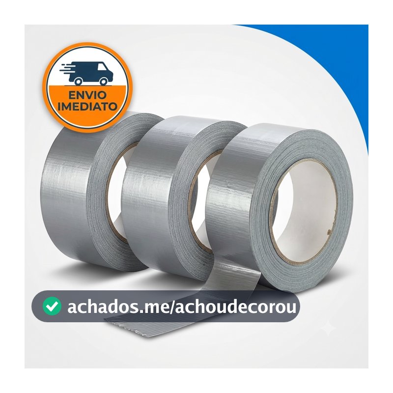Fita Silver Tape Reforçada Multiuso À Prova D'água Cinza Alta Aderência 5m 10m 20m | Envio Imediato