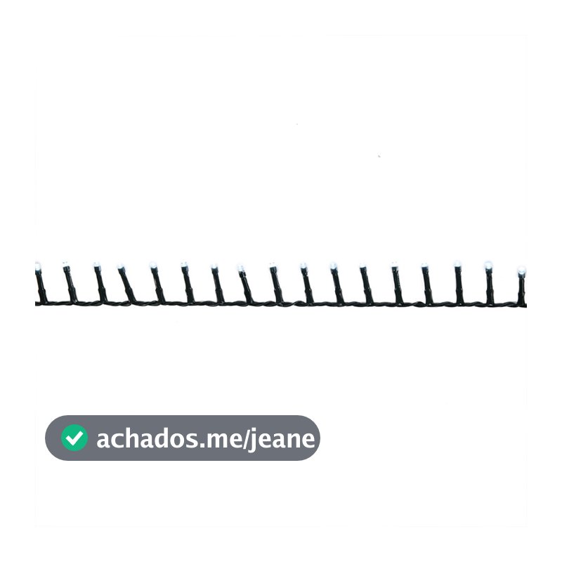 Cordão de LED Pisca Pisca Luz Branca com Fio Verde 1000 Leds com Strobos - 10m Bivolt - 1 unidade - Cromus - Rizzo