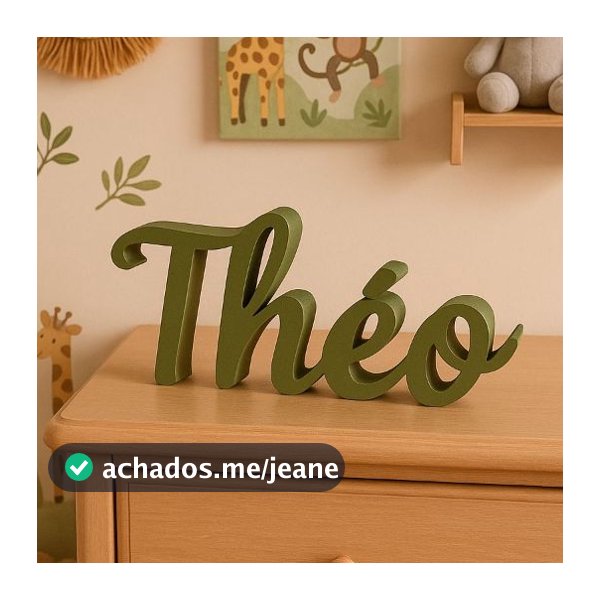 Letreiro Personalizado com Nome Decorativo Infantil para Mesa ou Estante