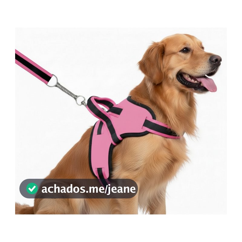 Coleira Peitoral Guia com Amortecedor Peiteira Para Cachorros Fortes