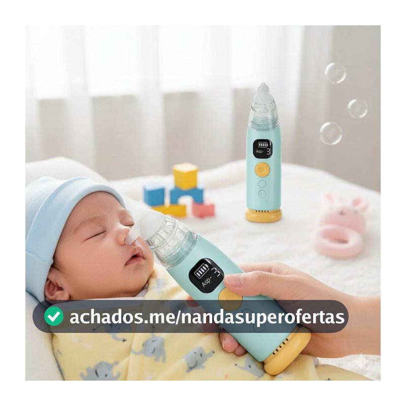 Aspirador Nasal Infantil 9 Níveis Sucção Ajustável Com Música Recarregável Silicone Alimentício Seguro Silencioso 5V/1A