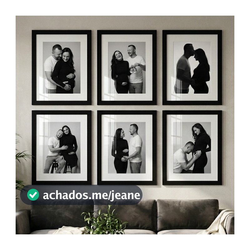 Kit 6 quadros decorativo moldura fotográfica 10x15 cm com paspatur moldura decoração elegante
