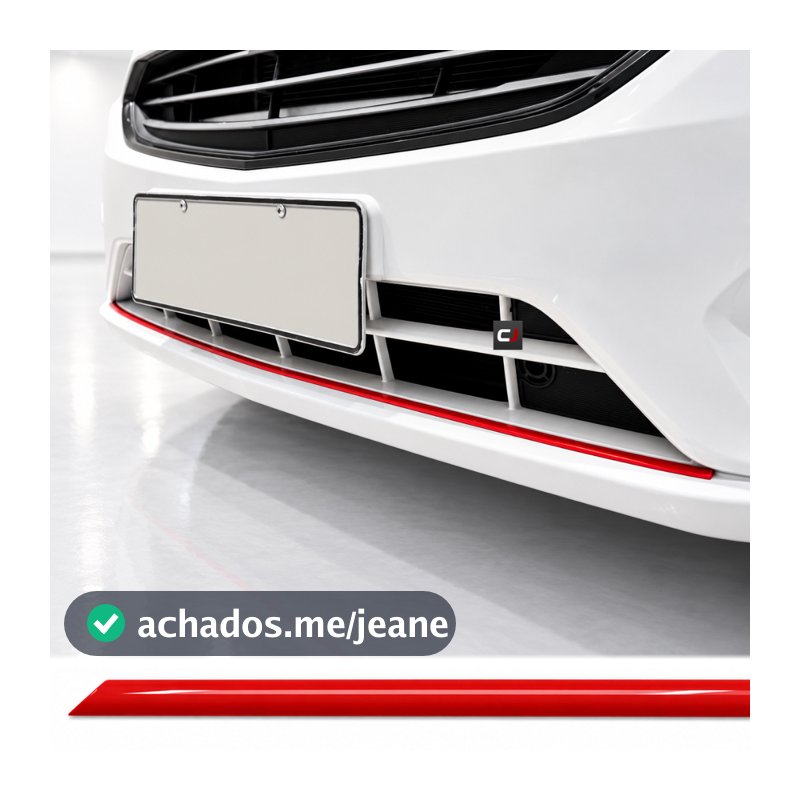 Friso Aplique Parachoque Vermelho Onix Prisma 2017-2019
