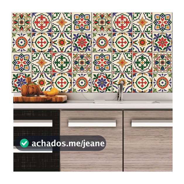 Adesivo Papel Parede Para Cozinha Azulejo Português Lavável para decorar sua casa