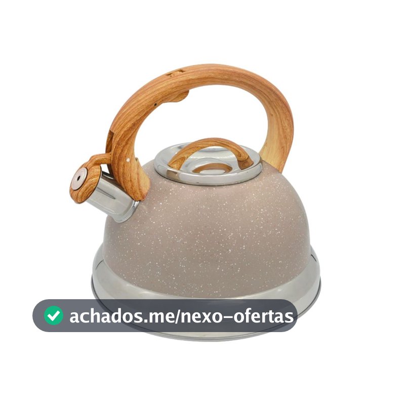Chaleira Brinox Com Indução e Apito 2,7 L - Linha Roma - Cor Areia