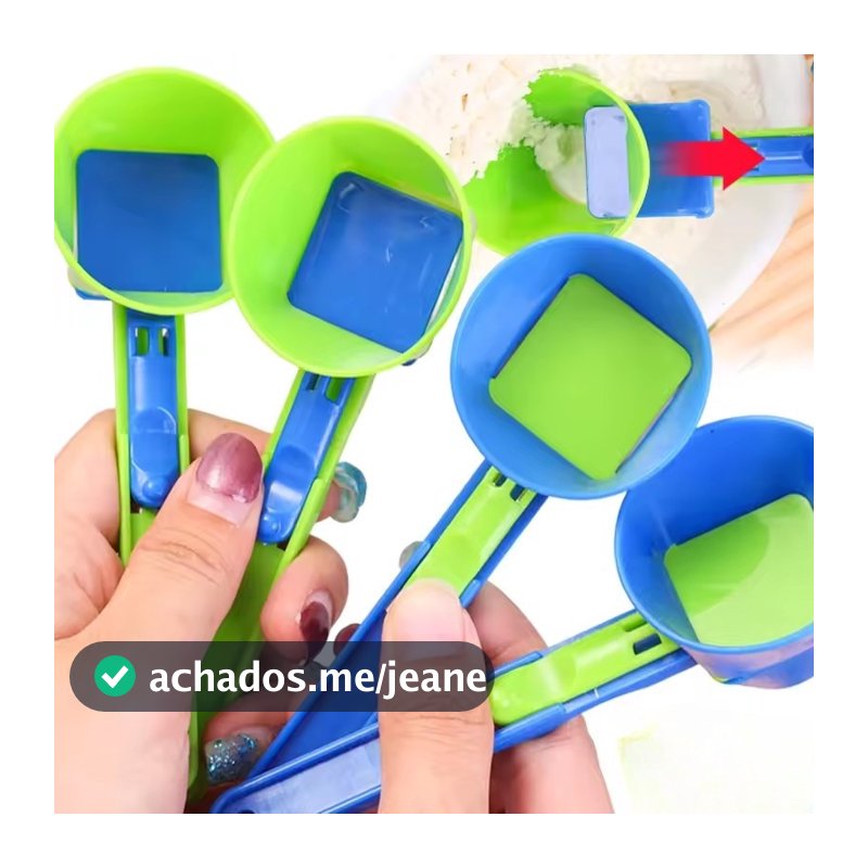 Colher Medidora De Plástico ABS De 1-4 Unidades Para Suplementos De Academia Criativa Sem Derramamento Colheres Medidora