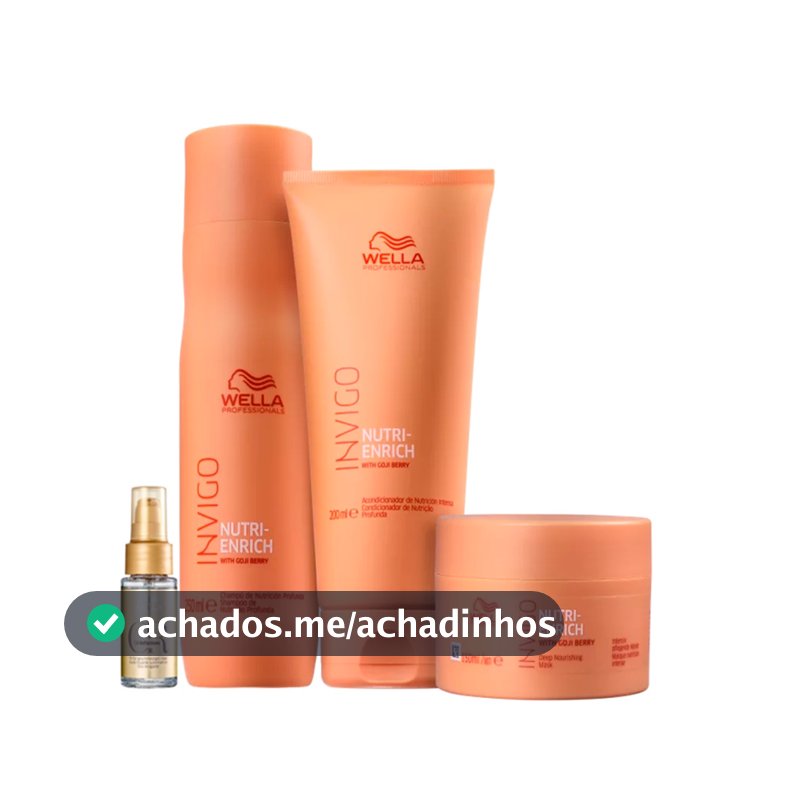 Kit Enrich Shampoo, Cond, Másc e Oil Reflections - Wella