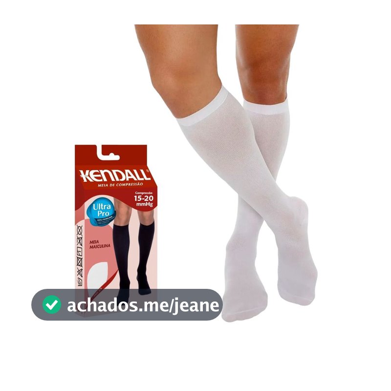 Meia de Compressão Kendall 3/4 15-20 mmHg Masculina