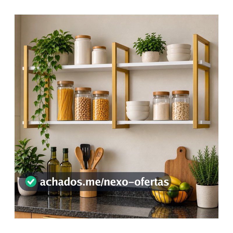 Prateleira de Parede Industrial MDF Premium Nicho Suspenso Organizador Decorativo Sala Quarto Cozin