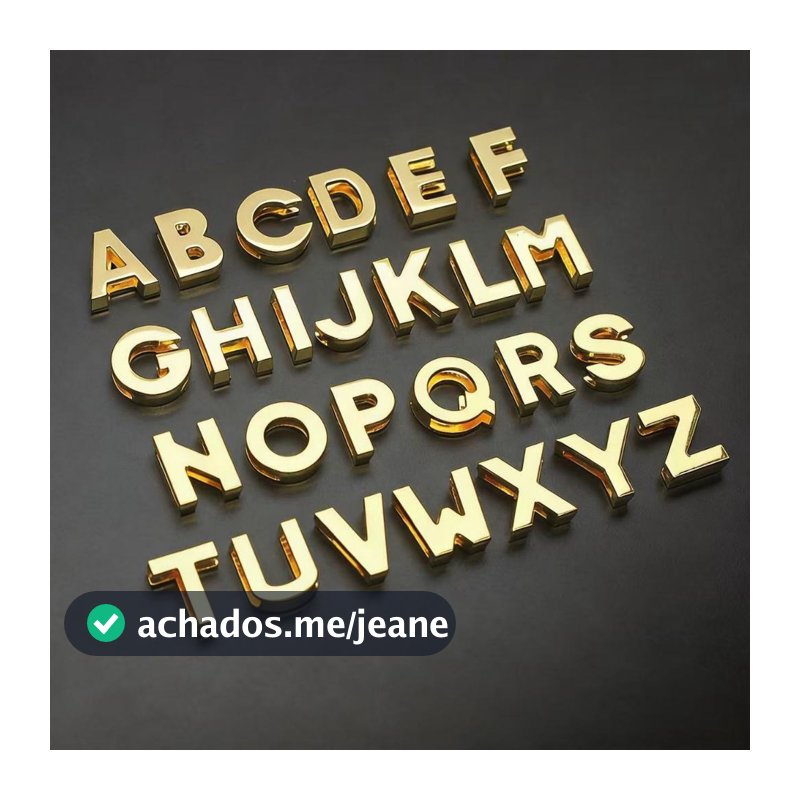 Material em aço inoxidável entremeio passante letras 12mm para bijuterias artesanatos decorar