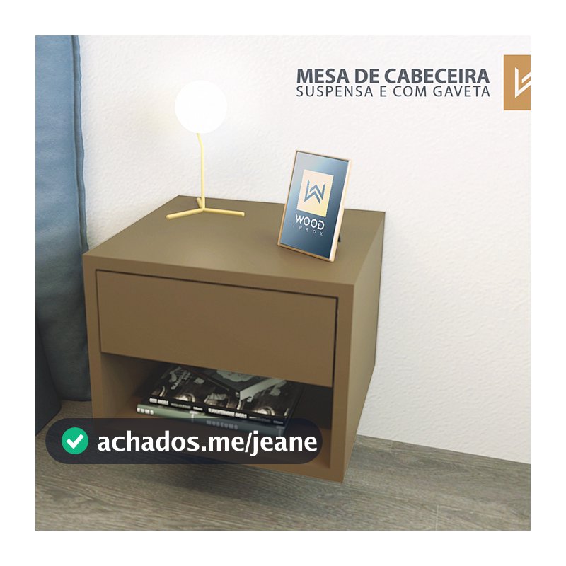 Mesa Lateral para Quarto Nicho com Gaveta