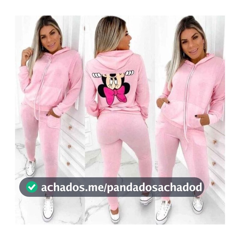 Conjunto Feminino Minnie Con capuz y bolso