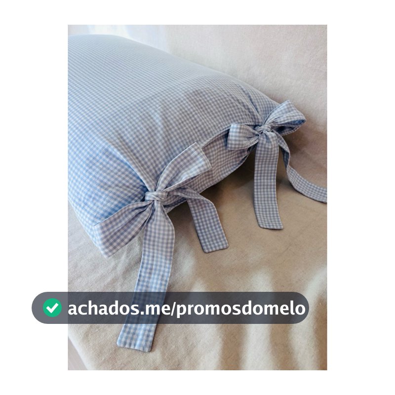 1 Fronha com Laço 50x70 | Tricoline 100% Algodão | Estilo Farmhouse