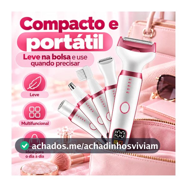 Barbeador Elétrico 4 Em 1 Para Mulheres Remoção De Pelos Corporais feminino/aparador de pelos do nariz e sobrancelhas