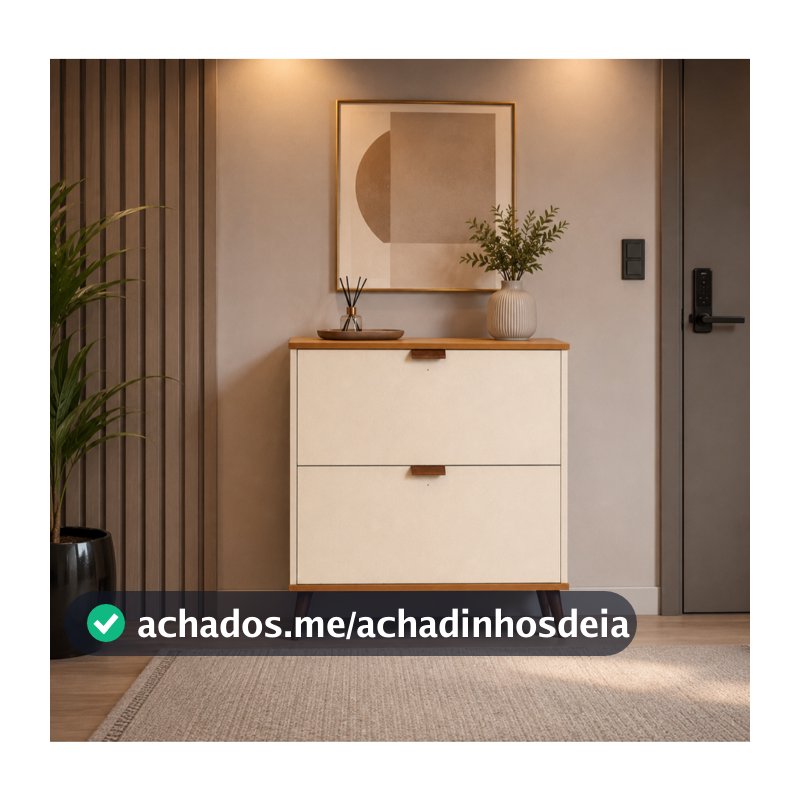 Sapateira Alice 2 Portas Organizador de Sapatos Armário Multiuso Para Quarto Closet Sala