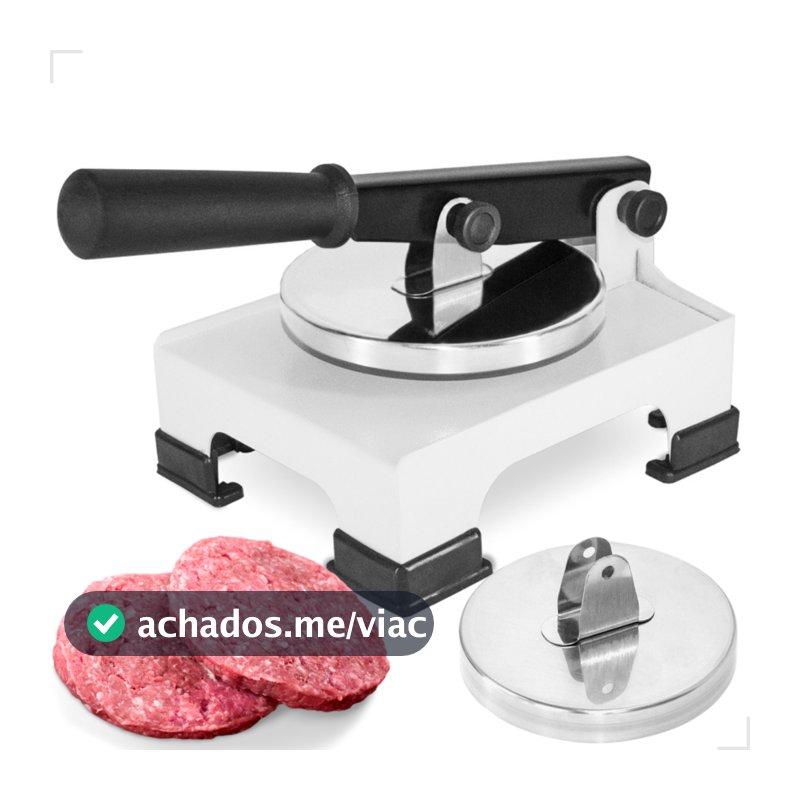 Modelador De Hamburguer Maquina Hamburgueira Manual 2 Discos Inox Promoção