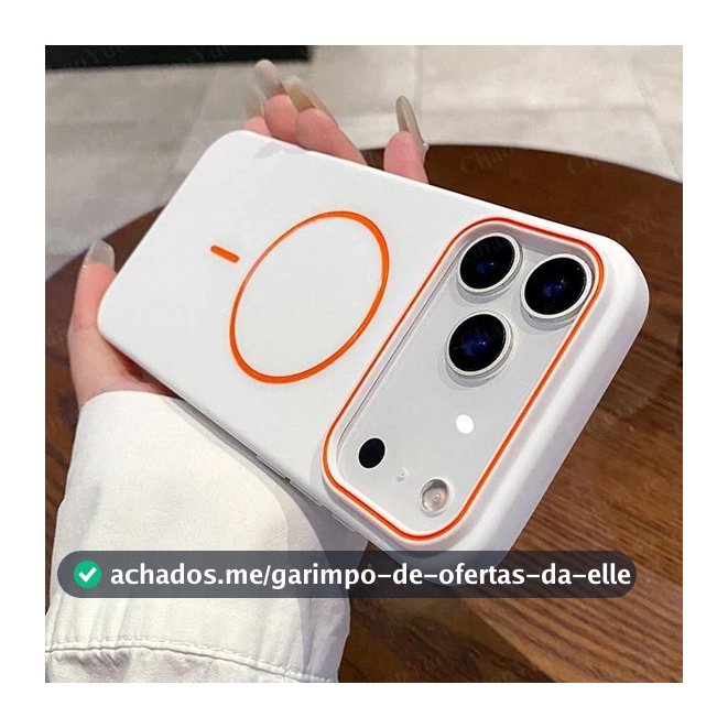Capa de Celular Magnética de Silicone TPU Fosco Macio Compatível com iPhone 18 17 16 11 12 13 14 15 Pro Max