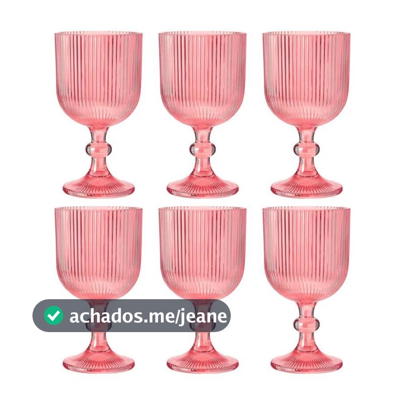 Jogo De 6 Taças Canelada 390ml