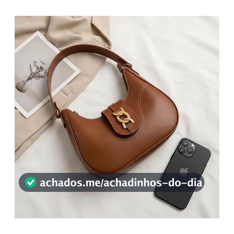 Bolsa Feminina Lunna Luxo Com Metais Dourado Elegante Moderna De Ombro