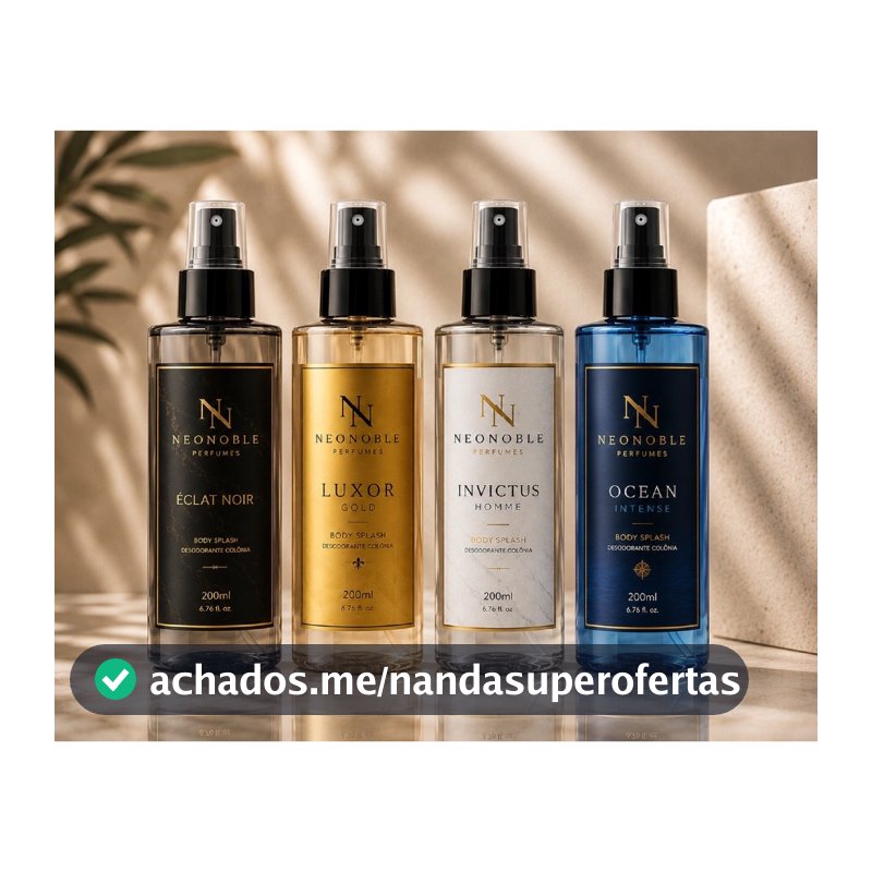 Kit 4 Body Splash Masculino 200ml Perfume Importado Masculino Alta Fixação Longa Duração Deo Colônia NeoNoble