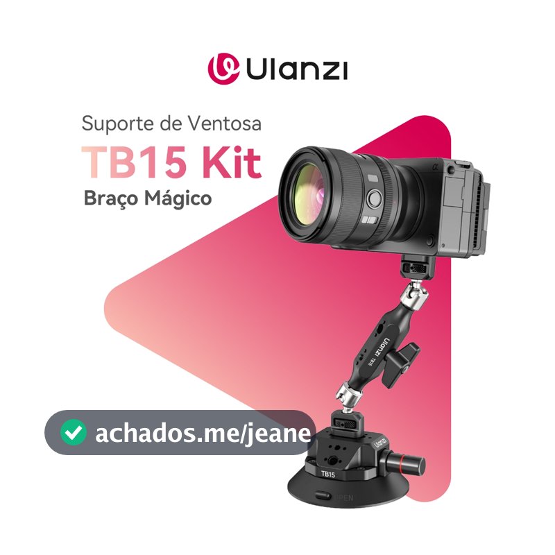 ULANZI TB15 Kit Suporte Braço Mágico Articulado & Ventosa Suporte Profissional